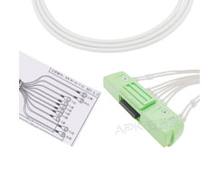 A1024-EE1 Nihon Kohden 호환 EKG 케이블 40P 커넥터 20KΩ AHA 스냅