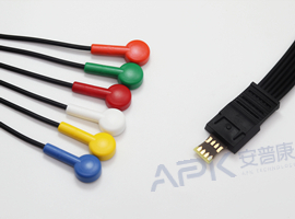 A59HEC06GK ECG 홀터 케이블 6 리드 케이블 스냅, IEC